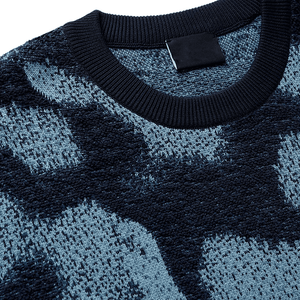 Custom LOGO OEM & ODM Men Jacquard Mens Sweaters Distressed Effect Knitwear <b>Pullover</b> Crew Neck Knitted <b>Jumper</b> Winter Knit Mens S - Product Image 6