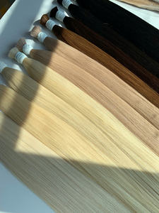 Extensiones de cabello vietnamita de 28 pulgadas al por mayor, 100g, Rubio recto a granel, extremos súper doblemente dibujados, estilo fuerte y sedoso - Product Image 4