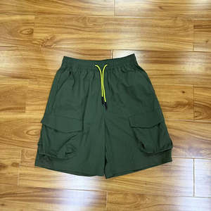 กางเกงขาสั้นคาร์โก้ผ้าแคนวาสคุณภาพสูงสำหรับผู้ชาย สตรีทแวร์ ขายส่ง ปรับแต่งได้ แห้งเร็ว ระบายอากาศดี มีเชือกผูกเอว สวมใส่สบายๆ สำหรับฤดูร้อน - Product Image 1