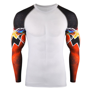 Premium Quality <b>Men</b> Long Sleeves Breathable Quick Dry Customizable Sizes Colors <b>Compression</b> Wear Rash Guard Polyester/Nylon 240g - Product Image 5