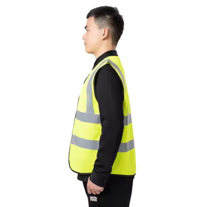 เสื้อกั๊กสะท้อนแสงสำหรับผู้ชาย ปี 2026 สีเหลือง โพลีเอสเตอร์ ชุดทำงาน ชุดยูนิฟอร์ม - Product Image 1