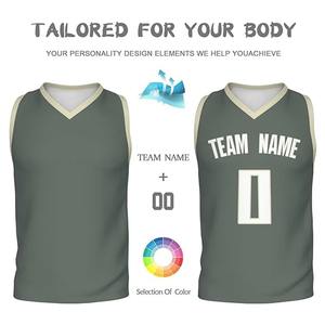 Maillot de basket-ball personnalisé de qualité supérieure, logo d'équipe, respirant, été, 100% polyester, coupe ajustée, sans manches, imprimé - Product Image 4