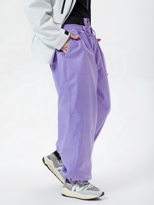 Pantalon de ski violet imperméable coupe-vent respirant ample pour adulte – Vêtement d'hiver d'extérieur - Product Image 4