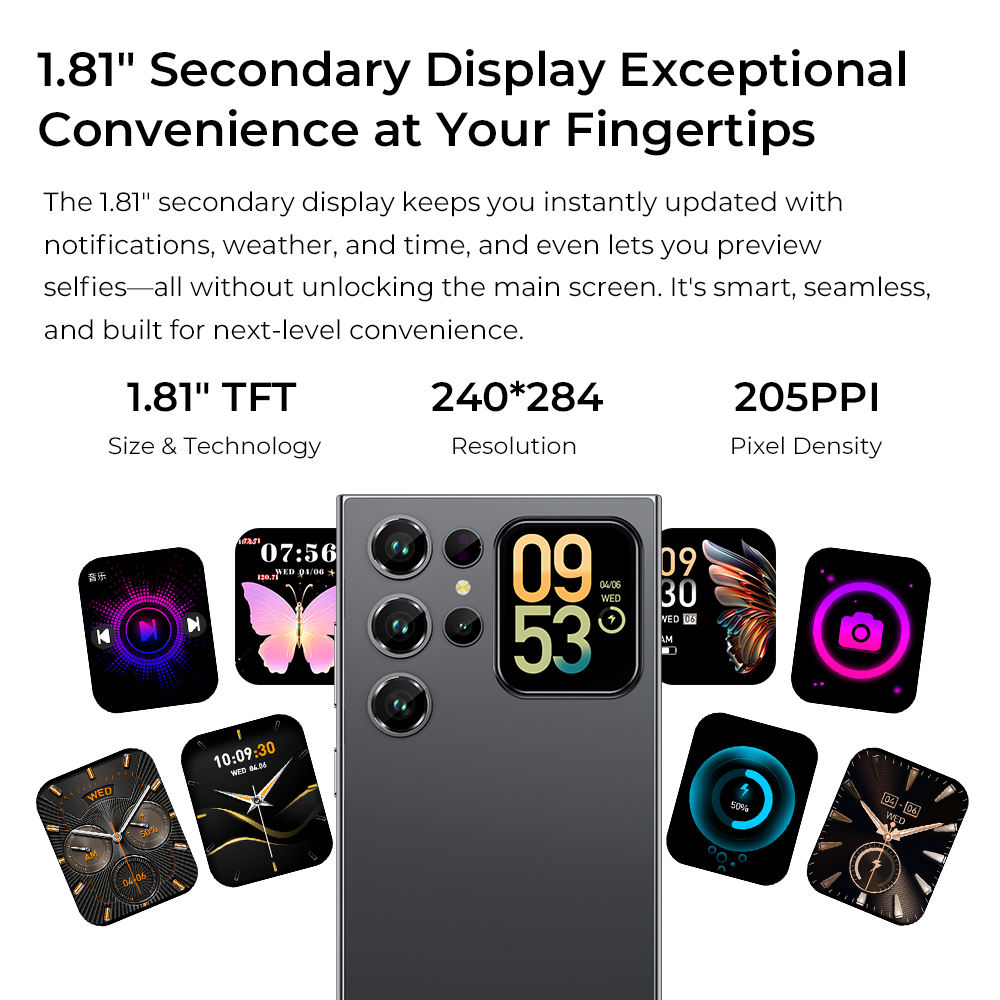 OUKITEL C62 PRO Smartphone with Dual Display 6.88 Inch 90Hz Screen