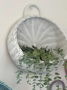 Wholesale <b>Round</b> Rattan Wall Hanging <b>Basket</b> <b>Wicker</b> Wall Organizer Natural Woven Wall Storage <b>Basket</b> Boho Home Decor - Product Image 5