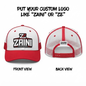Casquette Snapback 5 Panneaux en Twill de Polyester Premium 180 GSM Blanc Rouge pour Homme, avec Patch Logo PVC 3D Personnalisé, Style Streetwear Extérieur - Product Image 1