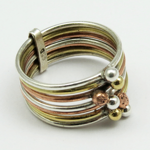 Lote de Anillos de Plata, Cobre y Latón, Estilo Bohemio Cristiano, con Engaste de Piedras Preciosas, para Boda, Aniversario, Compromiso - Product Image 2