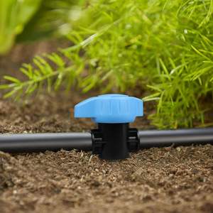 Conector de riego por goteo de 16 mm, duradero, con válvula mini y rosca macho, para sistemas de riego por goteo, control de agua y uso agrícola. - Product Image 3