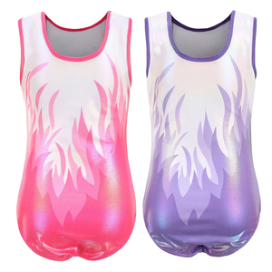 Service OEM, justaucorps sans manches brillant en spandex personnalisé pour filles, gymnastique, ballet et danse, tenue d'entraînement, combinaison une pièce - Product Image 3