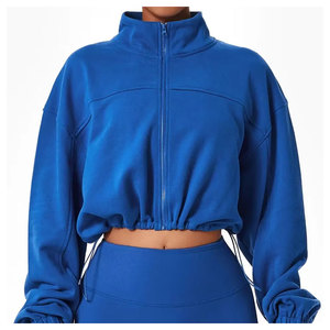 Sudadera Corta Informal de Alta Calidad para Mujer, Diseños Clásicos y Elegantes, Sudadera Corta Transpirable y Antipilling para Invierno - Product Image 1
