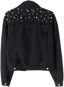 Custom Logo Fashion High Quality Slim Casual Long Sleeve Jean <b>Denim</b> <b>Crop</b> Women's <b>Jacket's</b> OEM Customized Women <b>Denim</b> <b>Jacket</b> - Product Image 6