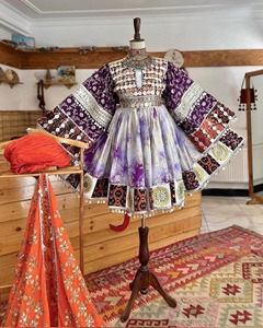 Vestido Mini Étnico Informal para Mujer, Estilo Afgano Kuchi, Bordado, Bohemio, de Manga Larga, Vintage, para Fiesta - Product Image 5
