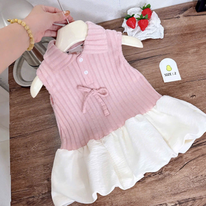 Casual Kids Girls Dress and Shorts Set Summer Maxi Design Breathable & Washable Polyester/Cotton Baby Girls Clothing - Product Image 1