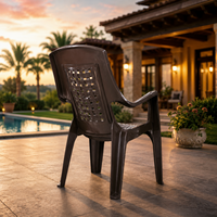 Chaise pliante empilable manuelle en plastique durable ARAM VIRGIN MODERN pour salon, salle à manger, extérieur, chambre, école, hôpital, appartement