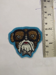 Patch brodé main visage de chien, badge animal personnalisé, patch brodé fait main de qualité supérieure pour chapeaux, velours 3D - Product Image 2