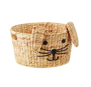 Bunny <b>Shaped</b> Water Hyacinth Storage Bin Woven Kids <b>Toy</b> Organizer Decorative Open Diaper Hamper - Product Image 1