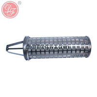 Filtre à panier en acier inoxydable duplex avec grille perforée en fil métallique pour huile, liquides et air 304/316SS
