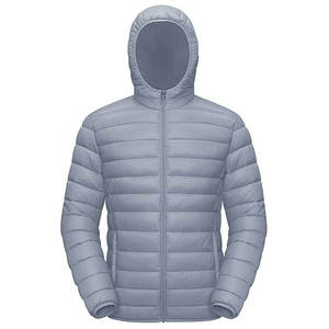 Custom Men's Casual Winter Polyester Warm Windbreaker Coat Quilted Lined <b>Waterproof</b> Zipper Front Full Puffer <b>Padded</b> Hooded - Product Image 2