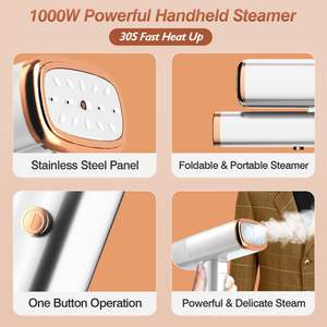 Défroisseur Vapeur Portable 1000W à Main, Brosse Pliable de Voyage Électrique pour Vêtements, Anti-Plis en 30 Secondes - Product Image 2