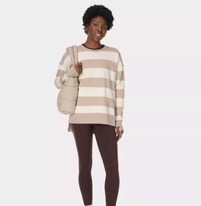 Sweat-shirts à capuche en molleton pour femmes, col rond, avec logo personnalisé, pull à capuche oversize pour femmes - Product Image 2