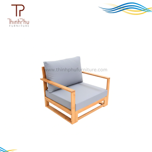 EDEN Ensemble de canapés de jardin contemporains en bois d'acacia, 6 pièces, écologiques, avec coussins imperméables, pliables, pour hôtels et villas - Product Image 4