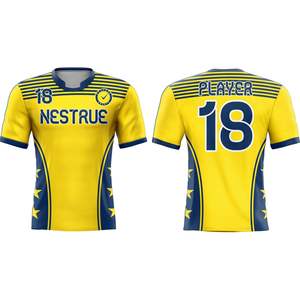 Camiseta de Fútbol Deportiva Personalizada, Sublimada, Ligera, Transpirable, para Entrenamiento, Ropa Deportiva Sublimada - Product Image 1