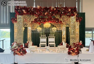 Mandap de Cristal con Acabado Real para Bodas del Sur de la India, Pilares Kalasham, Decoración de Mandap para Bodas Asiáticas en EE. UU. con Aspecto Brillante, Mandap Pushpa en EE. UU. - Product Image 4