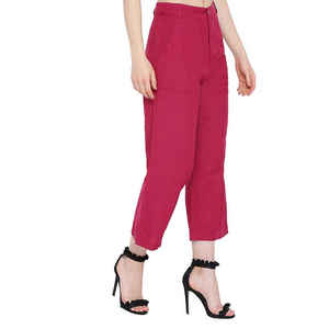 Pantalon cargo décontracté en molleton respirant pour femme, taille élastique, en Spandex/Polyester, vente en gros - Product Image 3