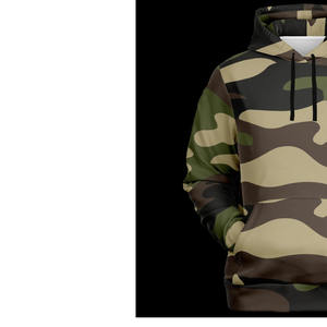 Sudadera con Capucha de Camuflaje Personalizada para Hombre y Mujer, Otoño Invierno, Premium Unisex, 100% Algodón, Forro Polar Cortavientos de 370GSM, Logotipo Personalizado - Product Image 3