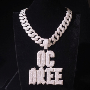 Laysware Jewels - Collar de eslabones cubanos de 15 mm con incrustaciones de oro rosa para hombre, joyería hip hop brillante con moissanita VVS, plata 925, regalo de boda, fiesta - Product Image 4