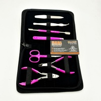 Kit d'outils de soin de beauté de haute qualité en acier inoxydable luxueux, 25 ensembles, couleur personnalisée, professionnel, manucure, pédicure