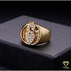 Anillo de Plata 925 de Diseño con Doble Círculo y Diamantes Cultivados en Laboratorio con Aspecto de Piedra Brillante para Revendedores Mayoristas - Product Image 3