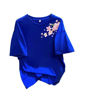 T-shirt Femme en Coton Pur Blanc à Manches Courtes – Nouvelle Collection Été 2025 – Grande Taille Confortable et Respirant – Haut Décontracté - Product Image 5