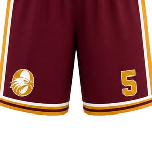 Ensemble uniforme de basket-ball pour hommes et femmes, maillot et short jaune bordeaux, vêtements de sport légers et confortables pour équipe sportive Oita - Product Image 6