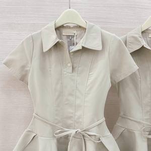 Vestido Mini Elegante para Mujer con Cuello Solapa, Manga Corta y Volantes en Capas, Estilo Dulce y Casual - Product Image 5