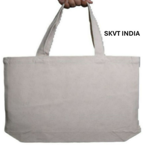 Eco-Friendly Biodegradable Recyclable Canvas Tote Bag Drawstring Women Grocery Shopping Pocket Custom Printed Logo Silk Screen - Product Image 3
