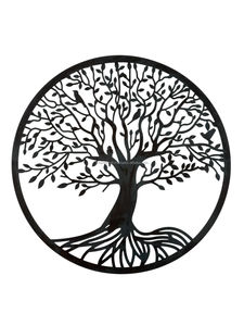 Handmade Rustic Texture Laser Cut Metal <b>Tree</b> Life Wall Art with Plant Pattern Hanging Home Garden Decor Modern design <b>Ramadan</b> - Product Image 6