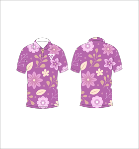 Camisa Polo con Estampado Floral Morado para Hombre, Sublimación Personalizada, Manga Corta, Verano, Informal, Transpirable, Ligera, para Golf - Product Image 6