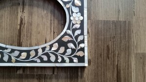 Rustic <b>White</b> Pearl Inlay <b>Frame</b> for Modern & Traditional Homes Eco Friendly Mother of Pearl Inlay Natural Crafts - Product Image 5