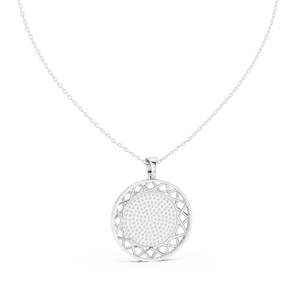 ETHEREAL RADIANCE LAB GROWN DIAMOND <b>PENDANT</b> SET IN 18KT <b>SOLID</b> WHITE <b>GOLD</b> FOR ENGAGEMENT WEDDING PARTY VALENTINE GIFT DAILY WEAR - Product Image 3