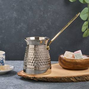 Auténtica cafetera turca de cobre hecha a mano, cafetera árabe, cezve, olla para preparar café para cocina y restaurante - Product Image 2