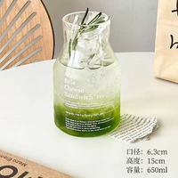 Gobelet en verre créatif coréen avec motif lettres, 650 ml, isotherme, pour jus froid, moderne, portable, grande capacité