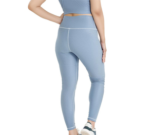 Fashion Style Women Light Blue <b>Seamless</b> <b>Leggings</b> Wholesale Women <b>Legging</b> Made in Pakistan Women <b>Legging</b> for Sale - Product Image 3