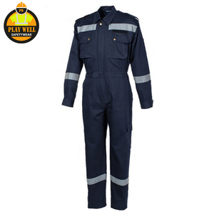 Men's <b>Comfortable</b> Cotton Safety Overall Coveralls Breathable Reflective Flame-Resistant Fire-Proof Protective Workwear Clothing - Product Image 3