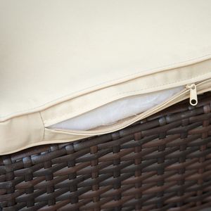 Ensemble de salle à manger moderne en rotin d'extérieur DN00014, acier, verre trempé, imperméable, meubles de haute qualité pour villa, hôtel, salon - Product Image 5