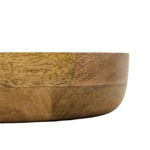 Cuenco de madera esmaltado personalizado para el hogar, utensilios de cocina, cubiertos de madera de Acacia, cuenco de ensalada duradero - Product Image 4