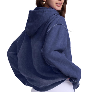 Sweat-shirt à capuche oversize en molleton de coton premium, personnalisable, vente en gros, fabricant de vêtements OEM ODM, modèle vierge oversize - Product Image 2