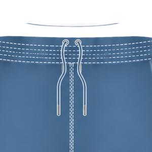 Pantalones Cortos de Rugby Azul Acero y Blanco con Cintura Elástica y Cordón Ajustable para Entrenamiento Deportivo, Partidos y Equipos Deportivos, Ropa Deportiva Ligera de Rugby - Product Image 5