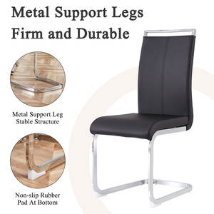 ชุดโต๊ะอาหารกระจกนิรภัยคุณภาพสูง เก้าอี้โลหะสไตล์นอร์ดิกทันสมัย โต๊ะอาหารแบบกำหนดเองได้ สำหรับใช้ในบ้านและโรงแรม - Product Image 5