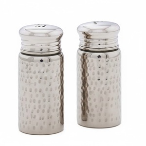 American Hammered Finish Stainless Steel Salt And Pepper Shaker Grade Metal <b>Spice</b> <b>Jars</b> For Home & Restaurant Tabletop Use - Product Image 3